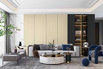 西安轻奢风格-客厅