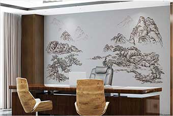 西安森佰汇航空纤维墙咔（山水之间）