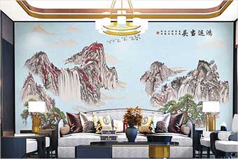 西安森佰汇航空纤维墙咔（鸿运当头）